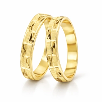 Stříbrné snubní prsteny zlacené Alessio
