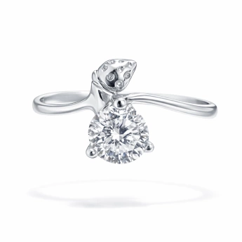 Stříbrný prsten jahoda se zirkonem Strawberry