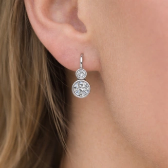 Stříbrné náušnice se zirkony Agáta