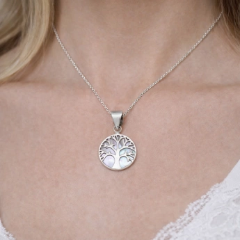 Stříbrný přívěsek strom života s perletí Colada