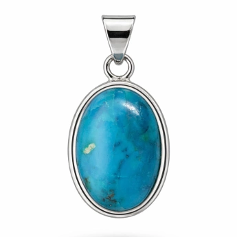Stříbrný přívěsek s oválným tyrkysem Maris