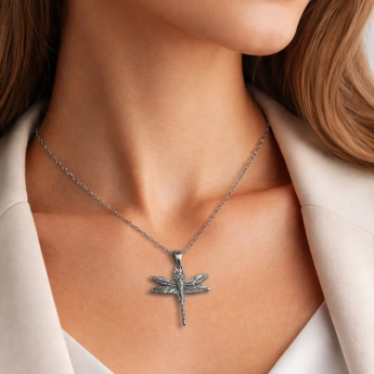 Ocelový přívěsek vážka Ariel