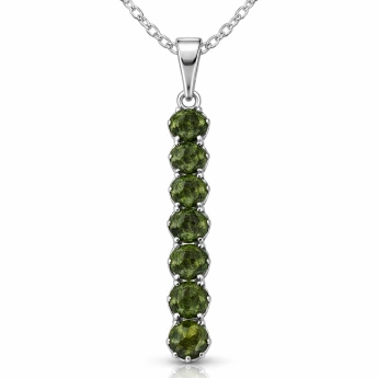 Stříbrný přívěsek s vltavínem Valie