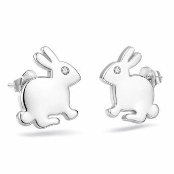 Stříbrné náušnice králíček Louis