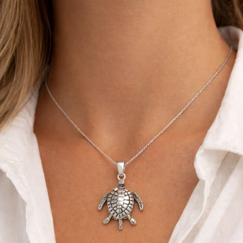 Stříbrný přívěsek želva s hýbacími nožičkami Orfea