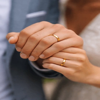 Stříbrný zlacený snubní prsten Monet