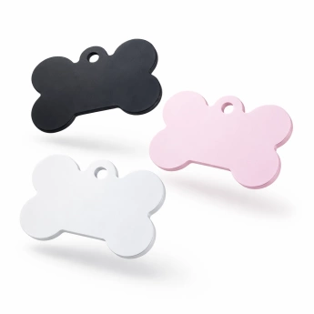 Hliníková psí známka s gravírováním Kost