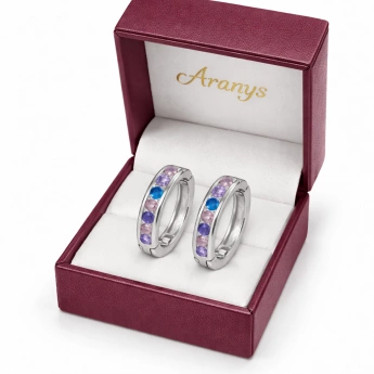 Stříbrné náušnice se zirkony Etherea