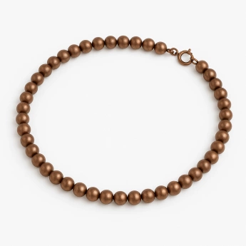 Perleťový hnědý náhrdelník Aila