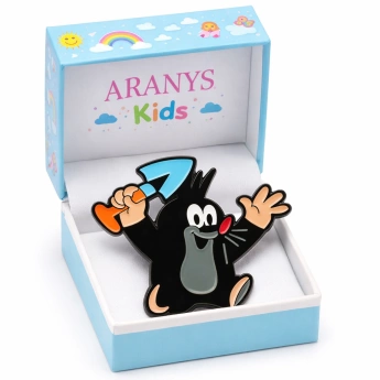 Dětská brož Krtek s lopatkou