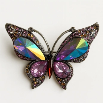 Brož spínací špendlík MOTÝL MODRÝ