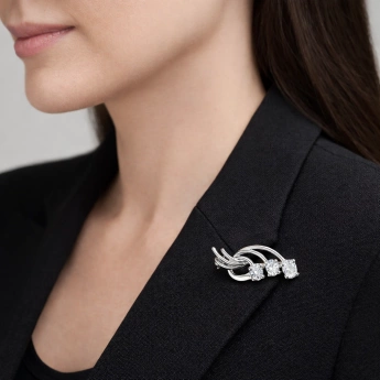 Stříbrná brož kytička Eleonora