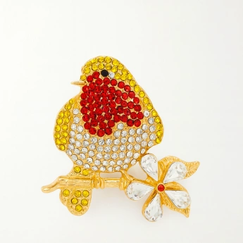 Brož spínací špendlík ptáček