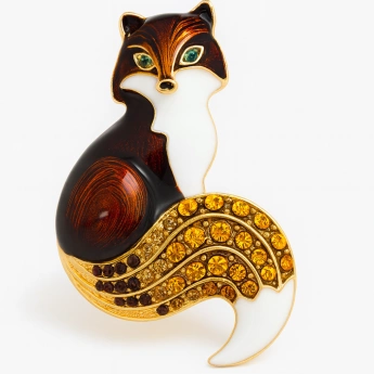 Brož Liška zlatý šarm