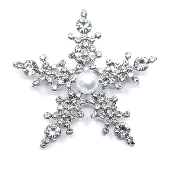 Brož vločka Winter Pearl