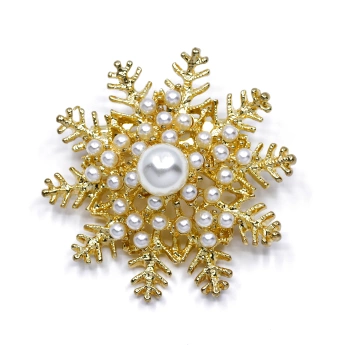 Brož vločka Christmas Pearl