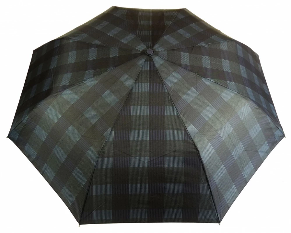 Deštník skládací károvaný (modrý/hnědý)