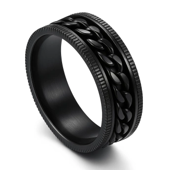 Ocelový prsten řetízek