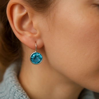 Náušnice s modrým zirkonem Blue