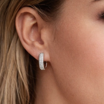 Ocelové náušnice se zirkony