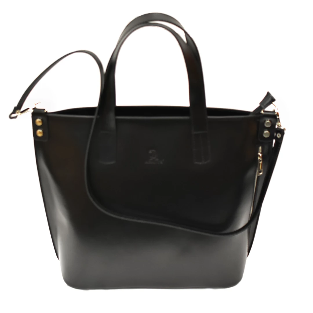Shopping bag, kožená kabelka Aranys - Onyx
