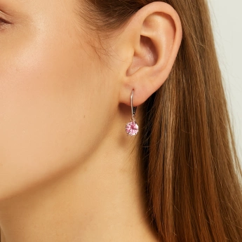 Náušnice Swarovski Rivoli Růžová