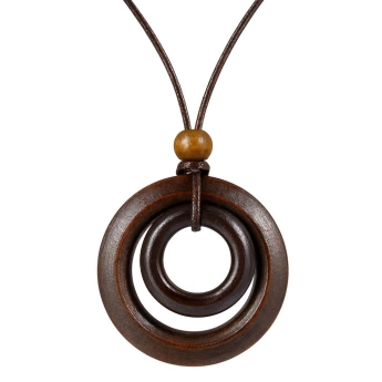 Dřevěný dlouhý náhrdelník Dorwo