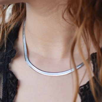 Ocelový hladký náhrdelník Etham