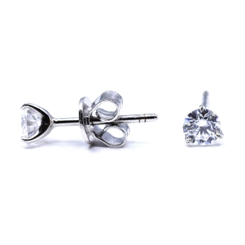 Stříbrné náušnice pecky s moissanitem Nancia 4 mm