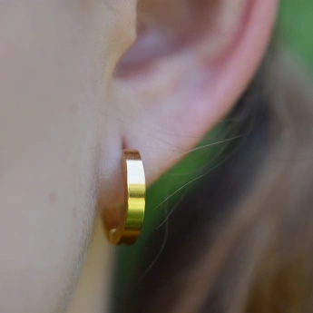 Náušnice kroužky z chirurgické oceli 13 mm Zefir