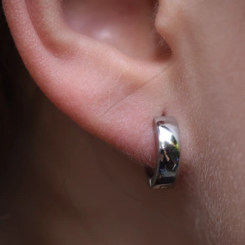 Ocelové kruhové náušnice Kael