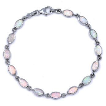 Stříbrný náramek s opálem Alicia