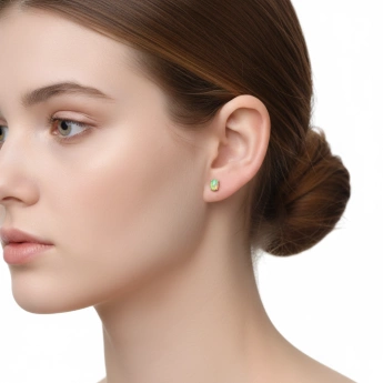 Stříbrné náušnice opál bílý Morwenna