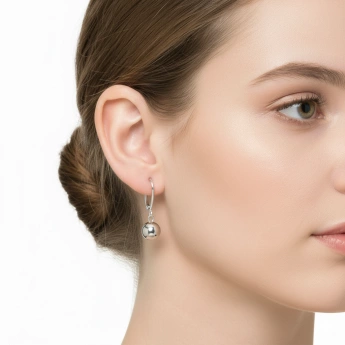 Stříbrné náušnice kulička 8 - 15 mm Sigi