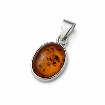 Stříbrný přívěsek jantar medový