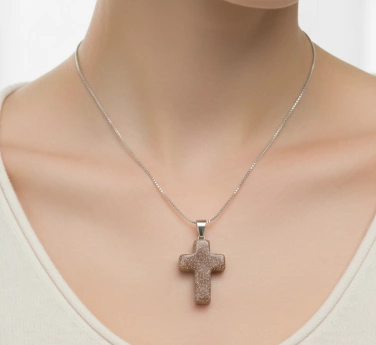 Přívěsek křížek avanturín Depth