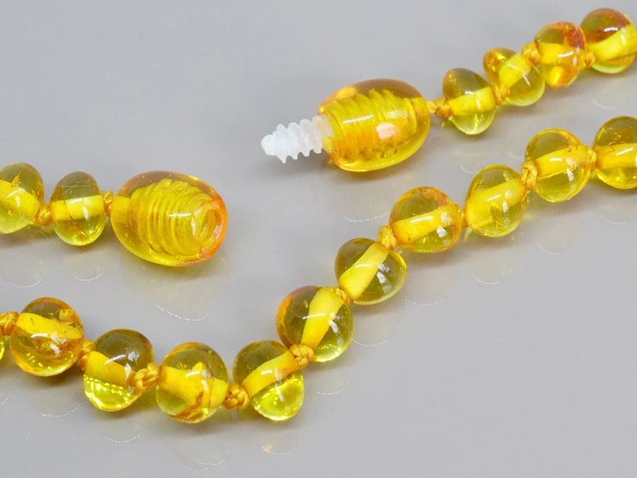 Jantarový náhrdelník medově žlutý 45 cm