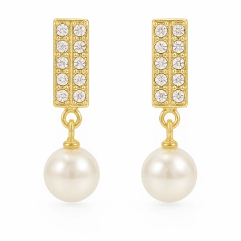 Náušnice klipsy s perlou Mikala