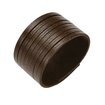 Kožený hnědý náramek Nuny