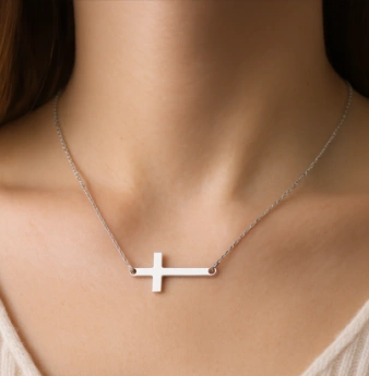 Ocelový náhrdelník - kříž Hannah
