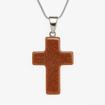 Přívěsek křížek avanturín Depth