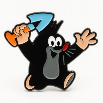 Dětská brož Krtek s lopatkou