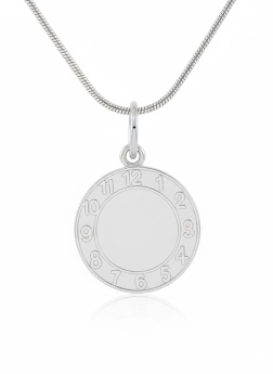 Stříbrný přívěsek - křtící hodiny Times2