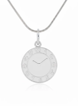 Stříbrný přívěsek - křtící hodiny Times2