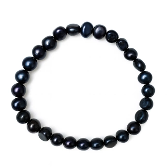 Náramek z černých říčních perel – Elegantní Black Pearl