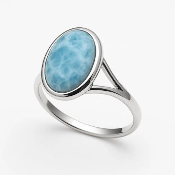 Stříbrný prsten larimar Modian