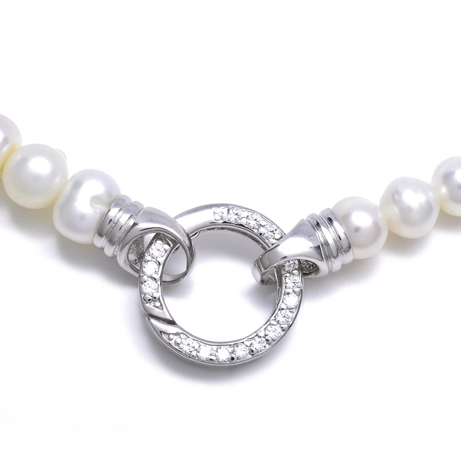 Náhrdelník říční perly bílé 8 mm Desire