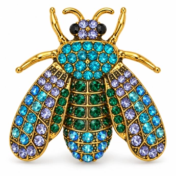 Brož Včela s krystaly Swarovski