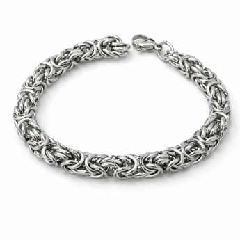 Ocelový pánský náramek Aranys – masivní pletený design