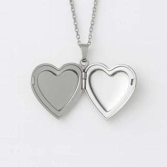 Ocelový medailonek srdce s nápisem I love you